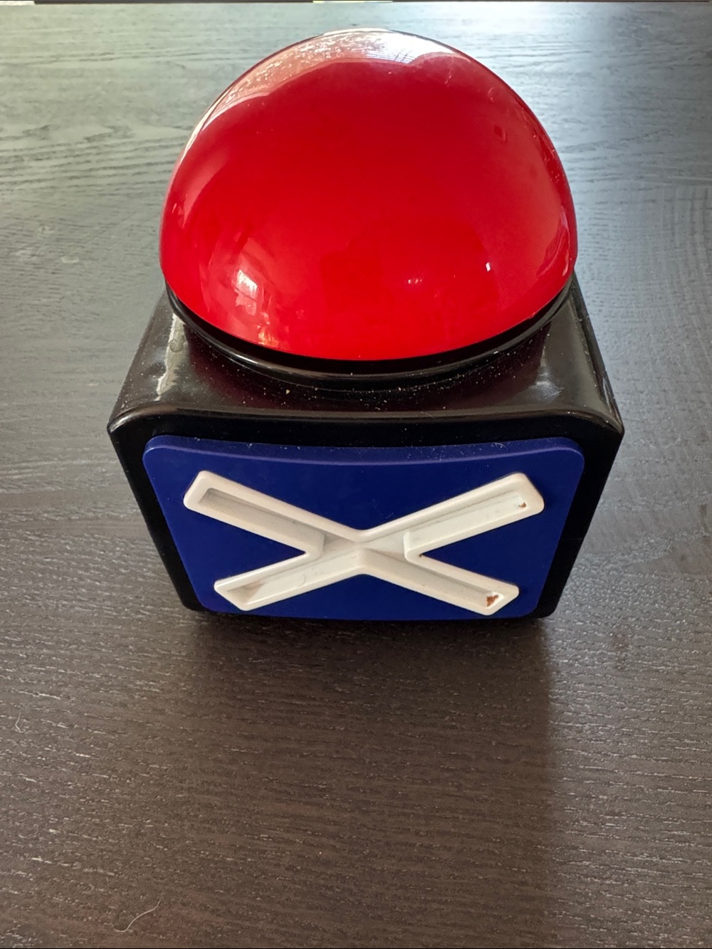 Red and Blue Game Buzzer Button - Interactive Home Game Accessory